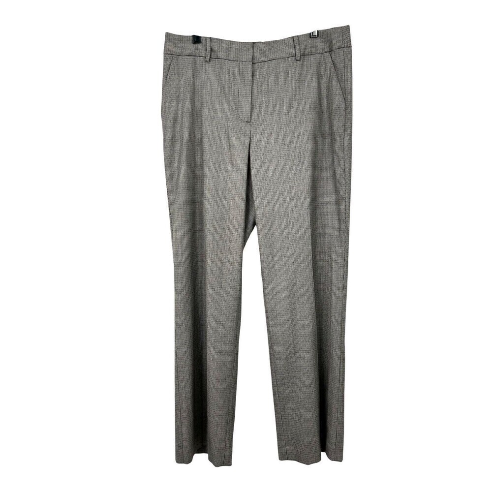 New Talbots Newport Pant Women Size 14 Brown Houndstooth Trouser Wool Blend T2 - Picture 2 of 12